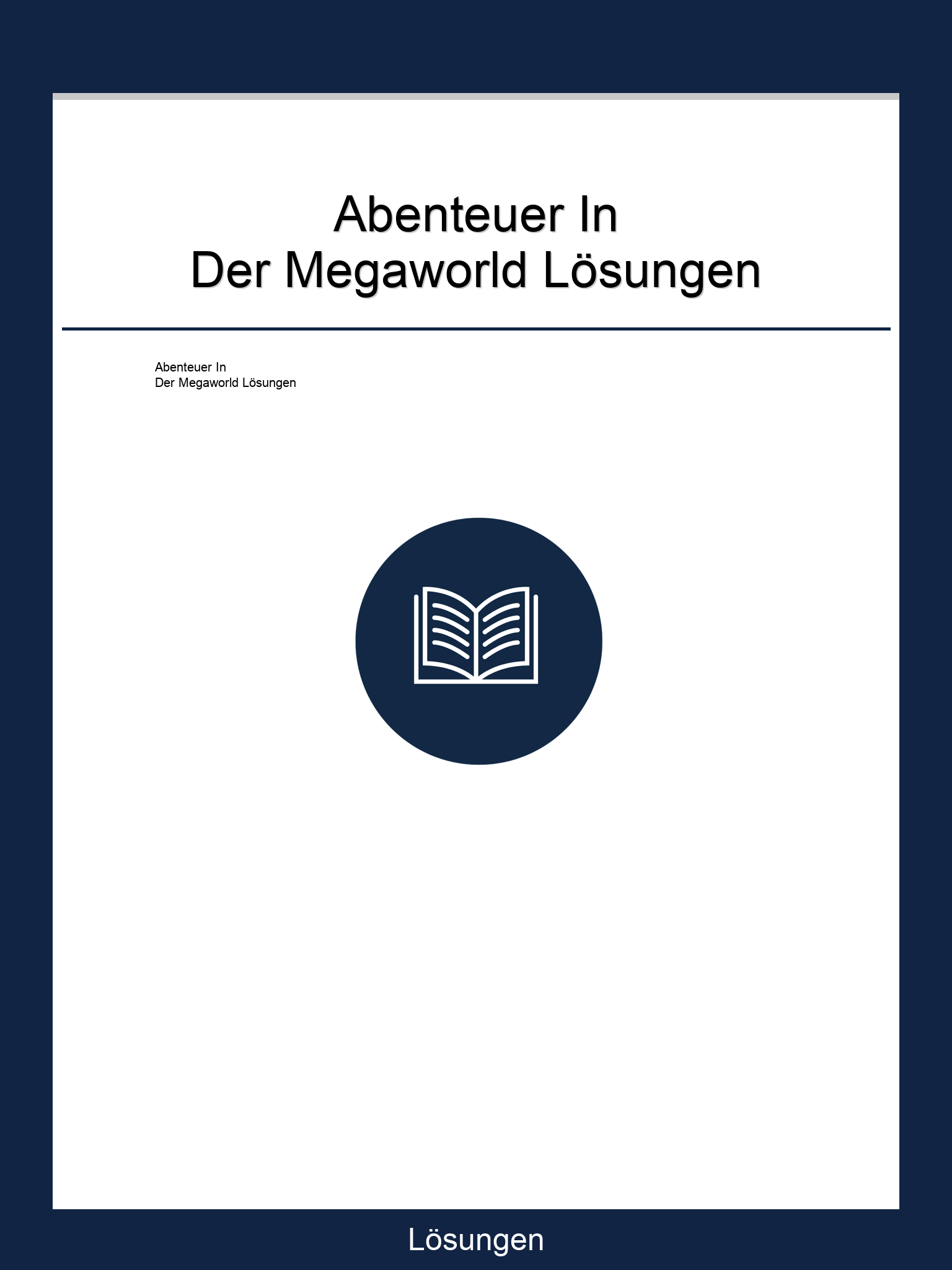 Abenteuer In Der Megaworld Lösungen PDF