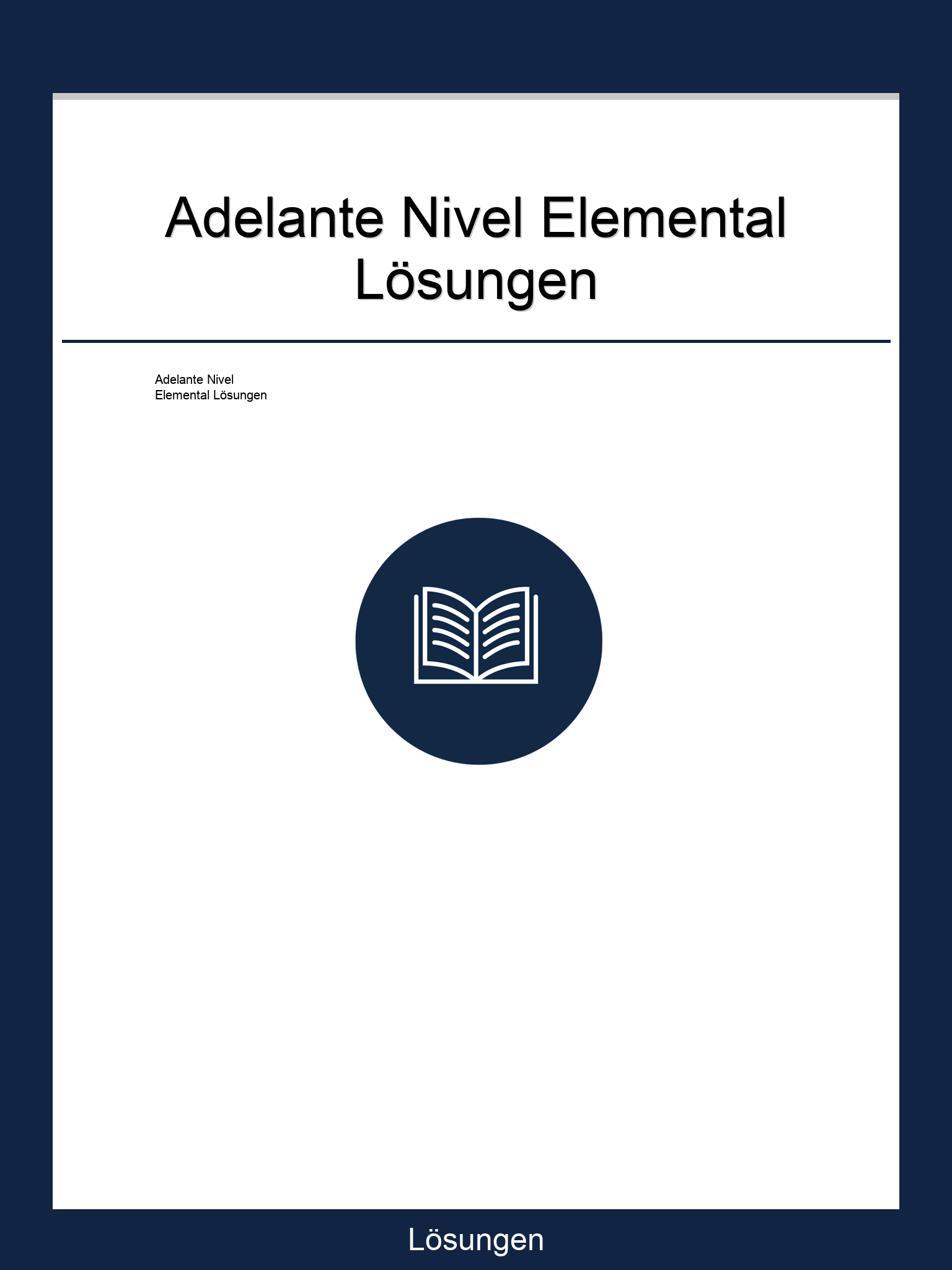 Adelante Nivel Elemental Lösungen