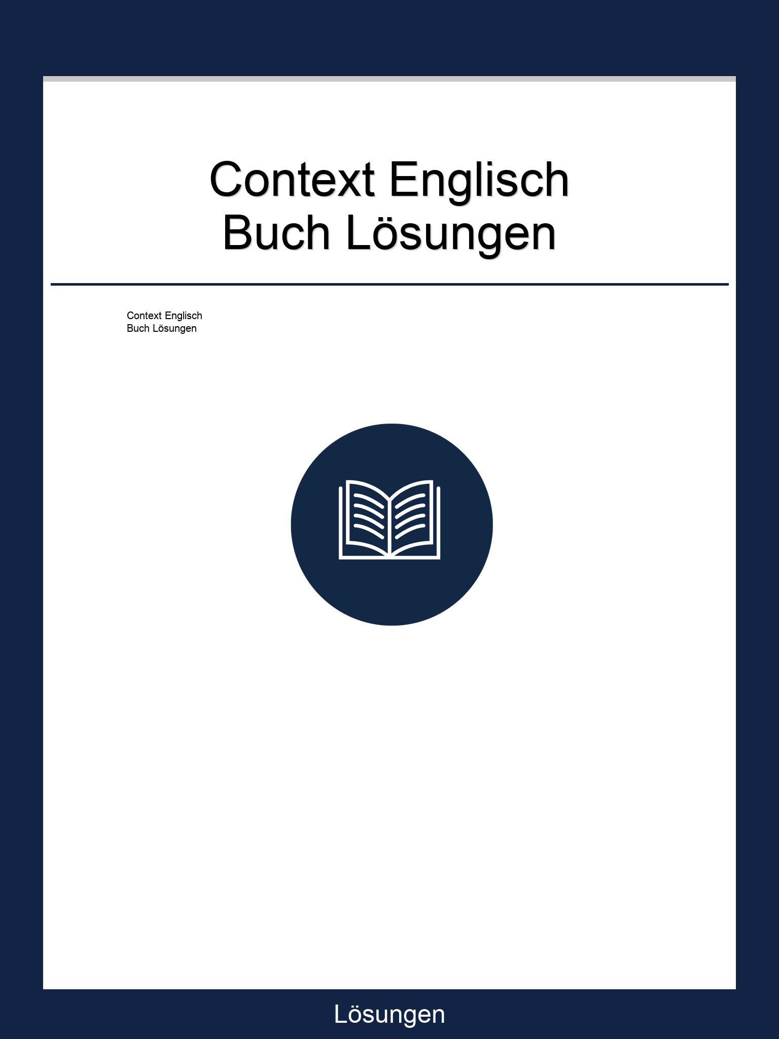 Context Englisch Buch Lösungen PDF