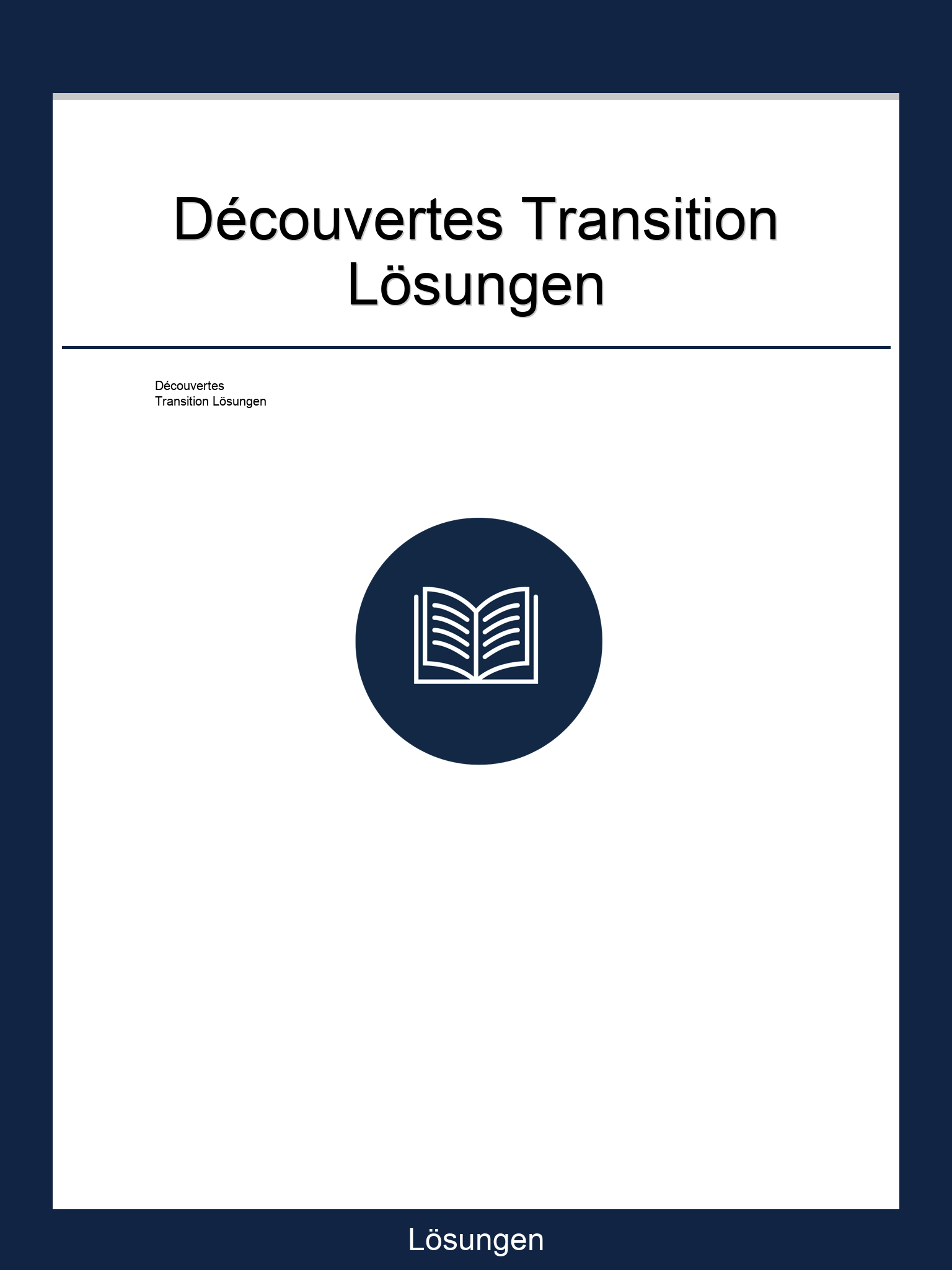 Découvertes Transition Lösungen