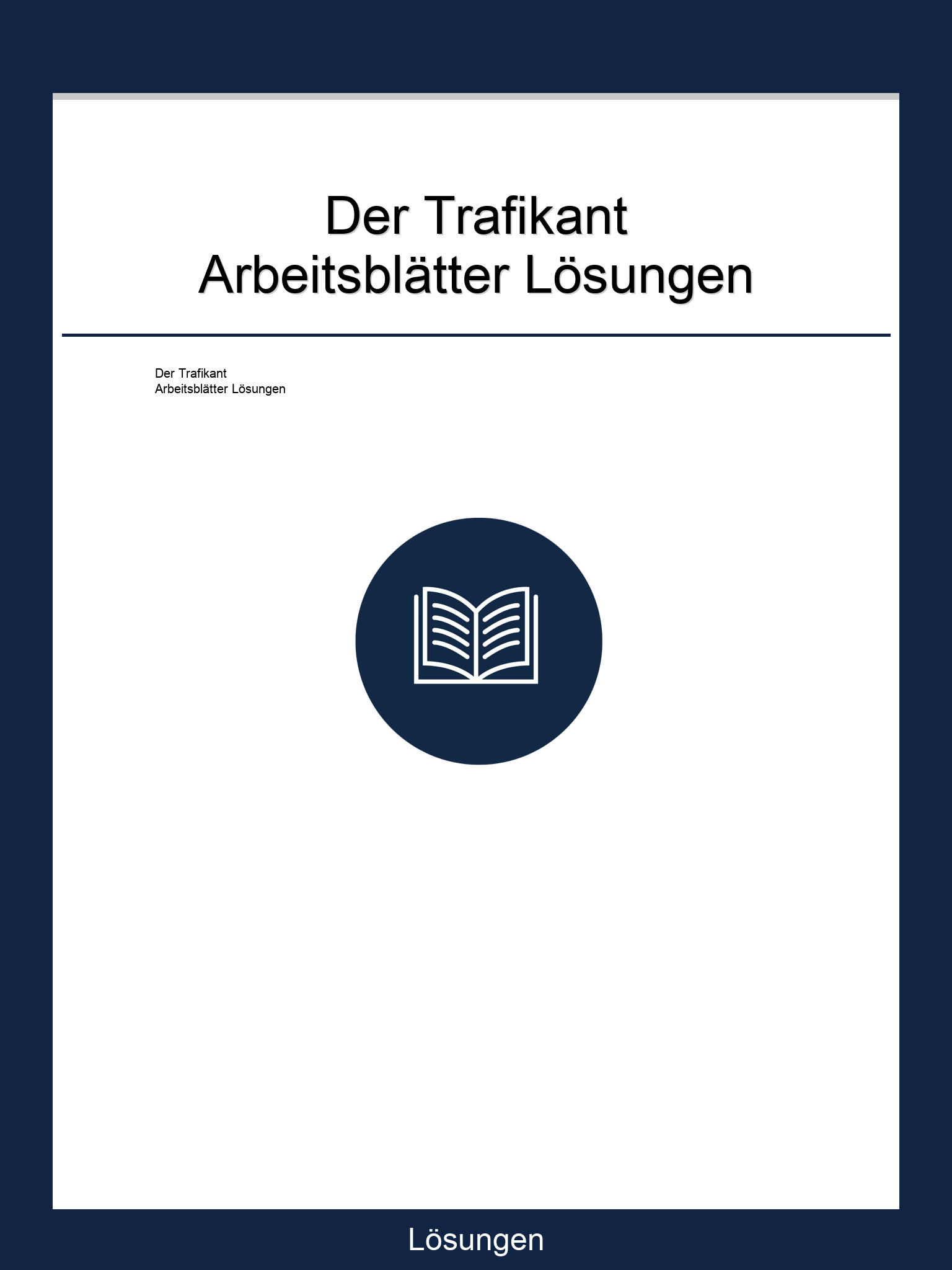 Der Trafikant Arbeitsblätter Lösungen
