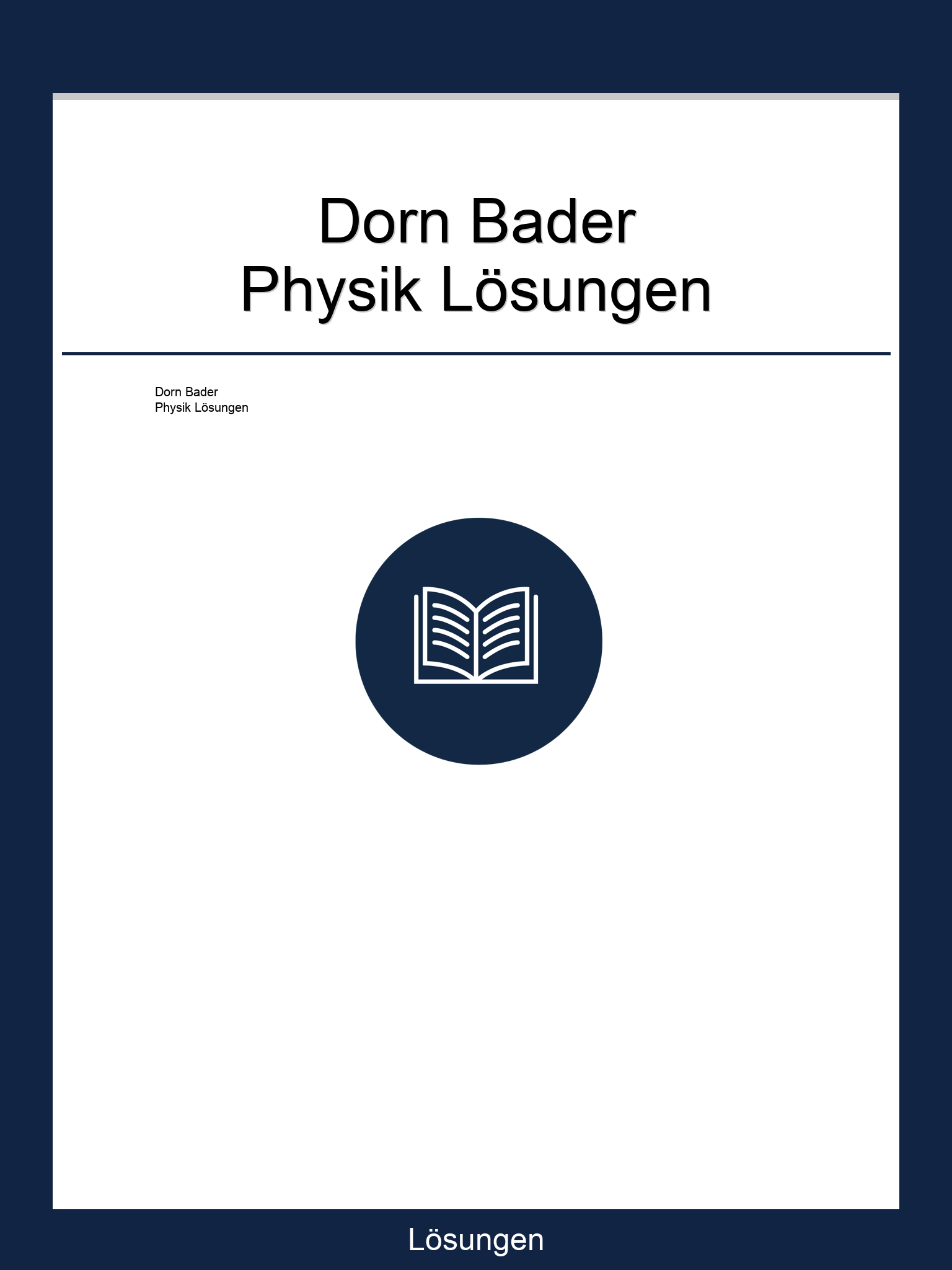 Dorn Bader Physik Lösungen PDF
