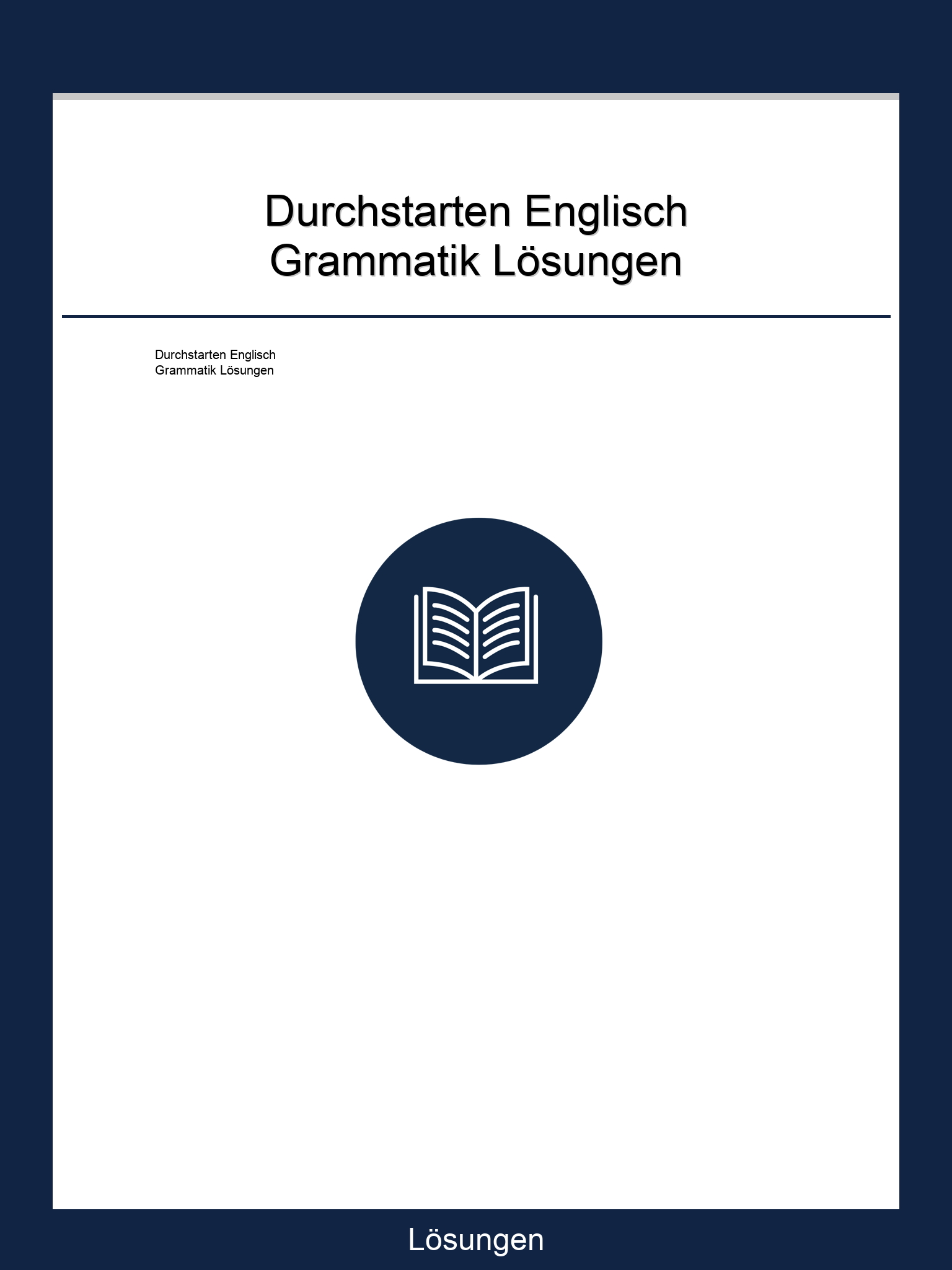 Durchstarten Englisch Grammatik Lösungen PDF