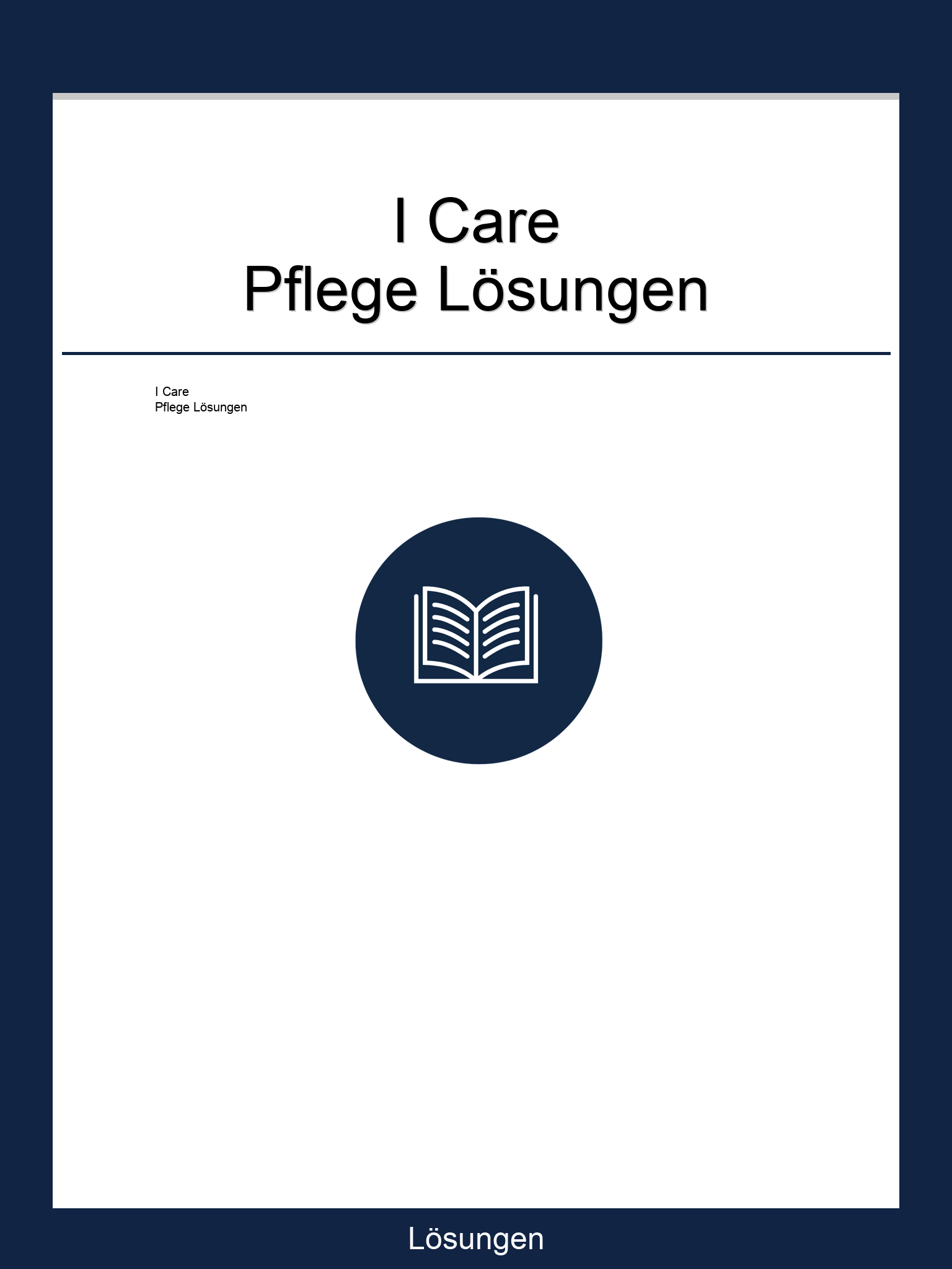 I Care Pflege Lösungen