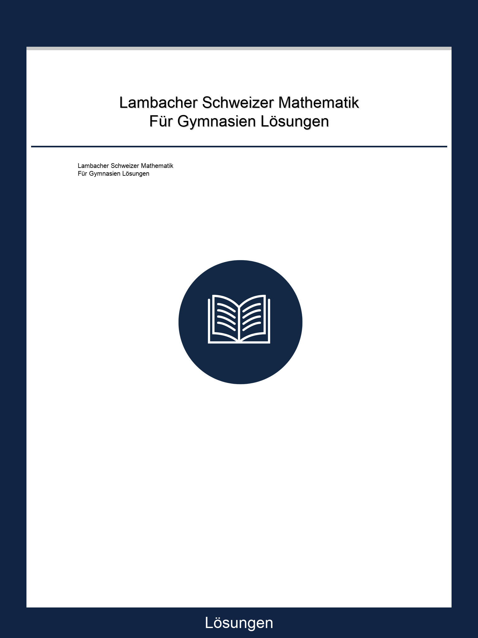 Lambacher Schweizer Mathematik Für Gymnasien Lösungen Online