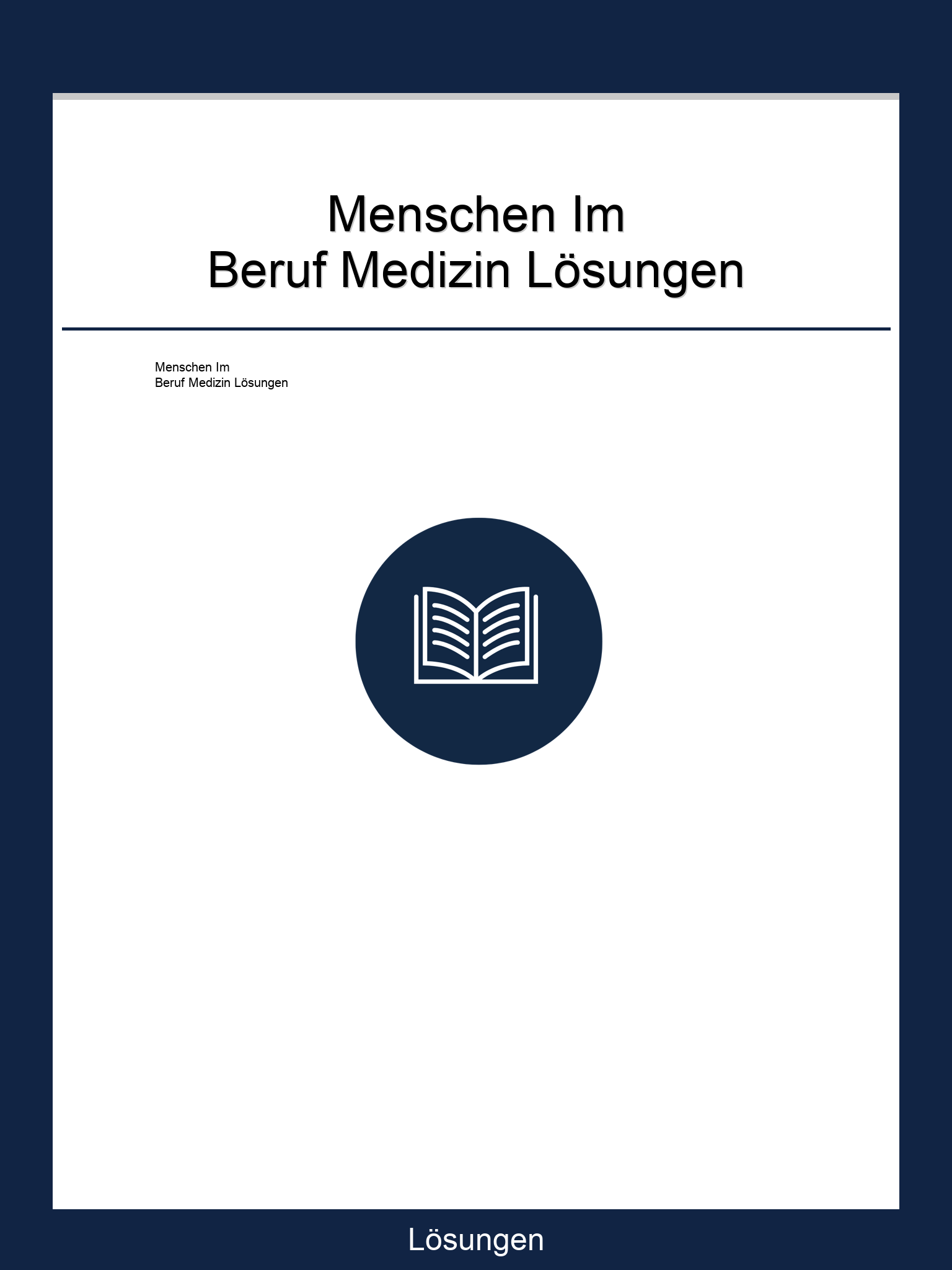 Menschen Im Beruf Medizin Lösungen