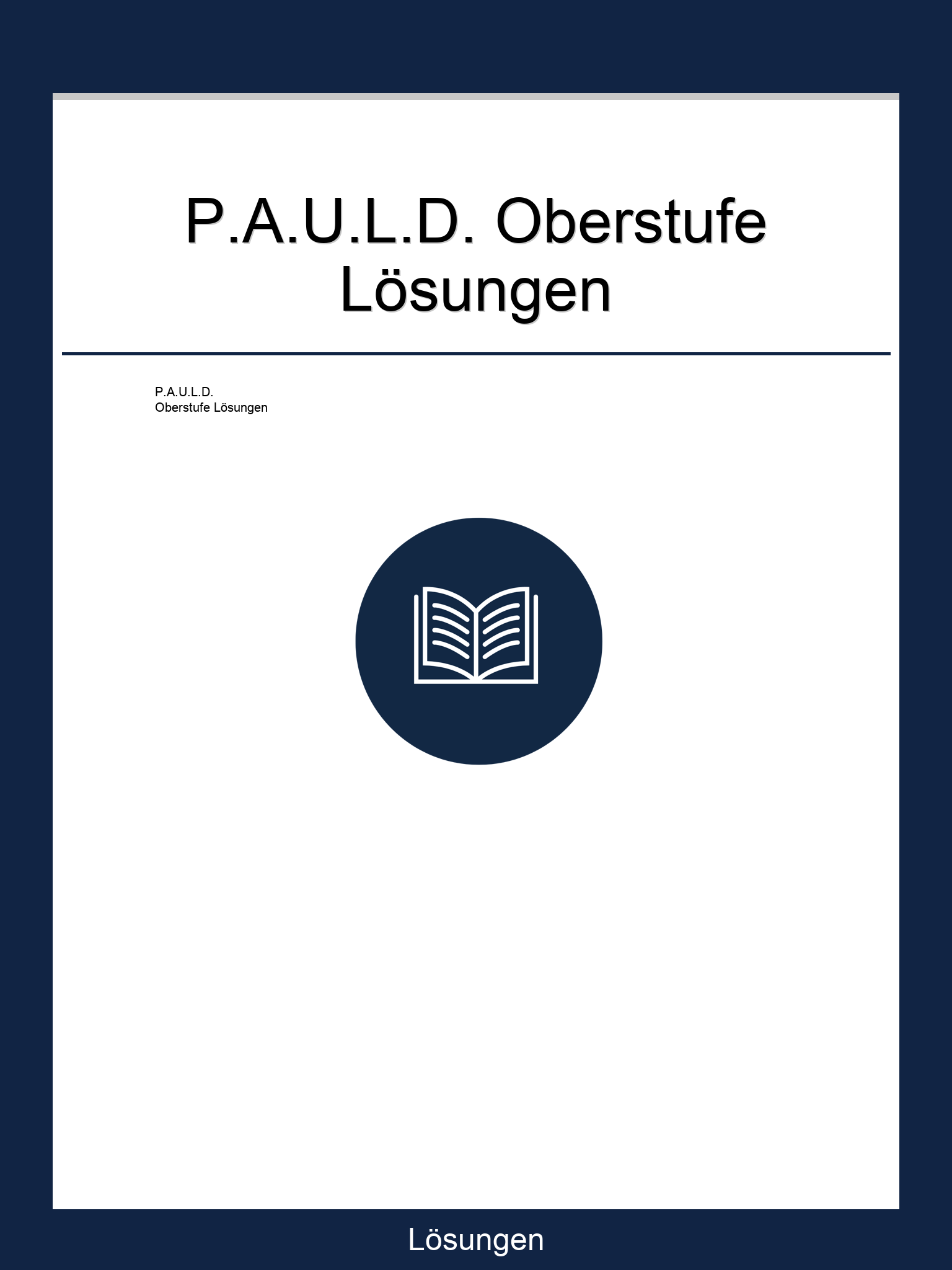 P.A.U.L.D. Oberstufe Lösungen PDF