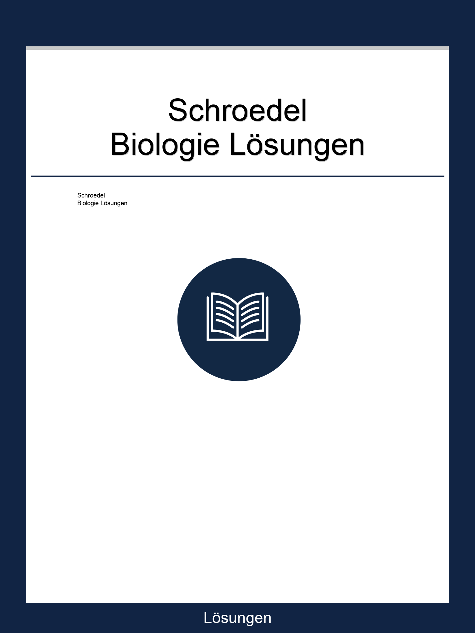 Schroedel Biologie Lösungen PDF
