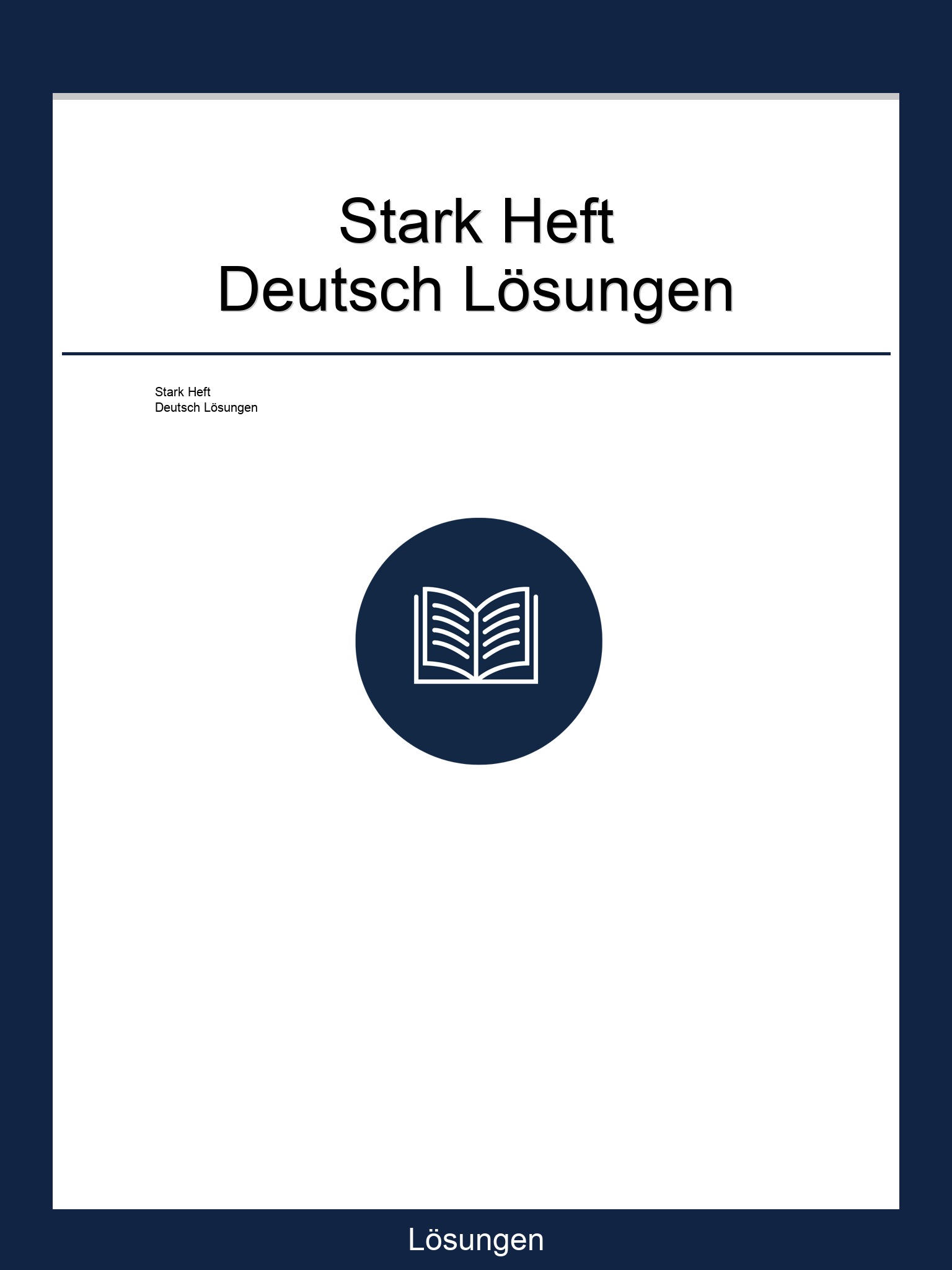 Stark Heft Deutsch Lösungen PDF