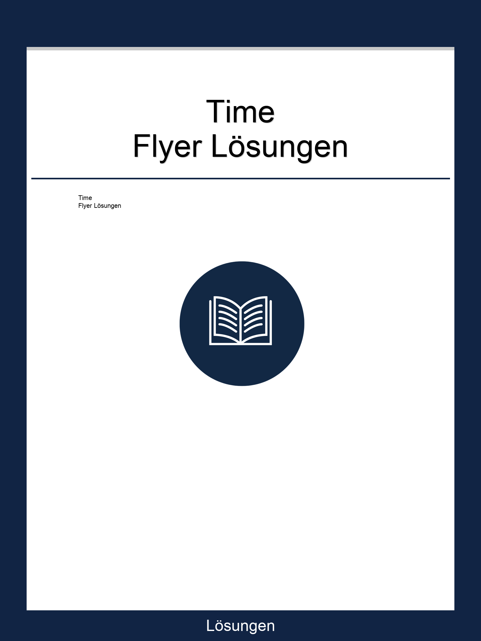 Time Flyer Lösungen