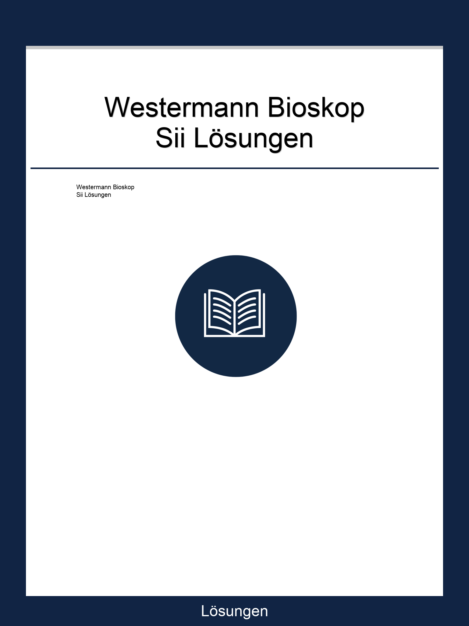 Westermann Bioskop Sii Lösungen PDF