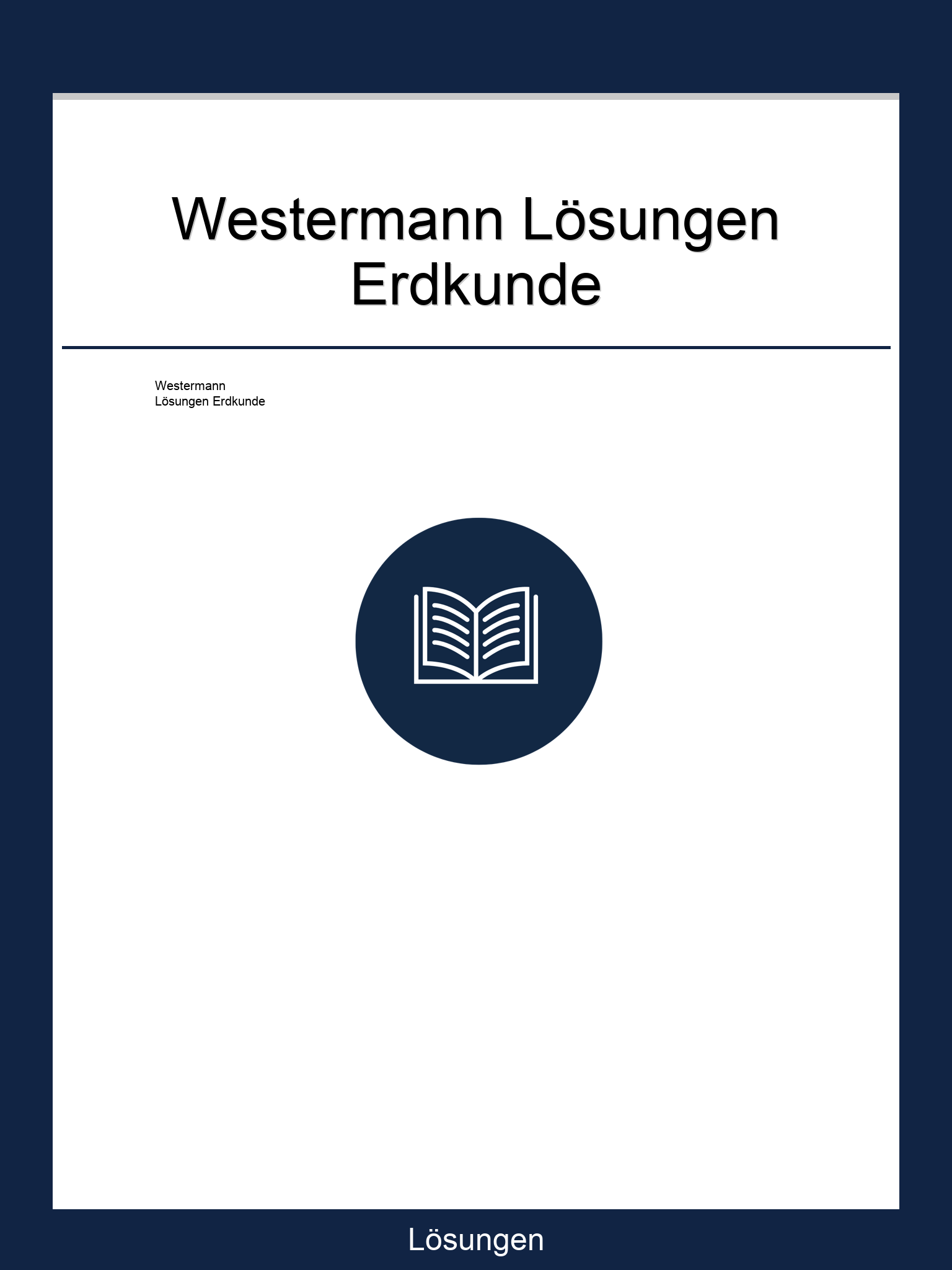 Westermann Lösungen PDF Erdkunde
