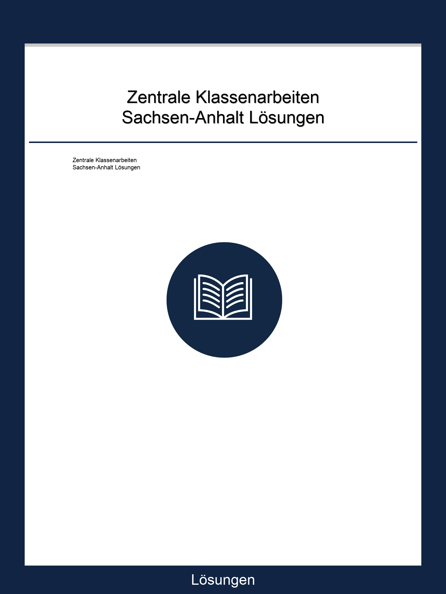 Zentrale Klassenarbeiten Sachsen-Anhalt Lösungen